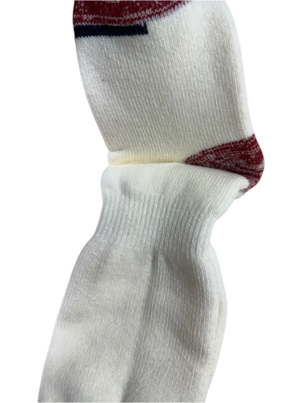ZARA Kids Knit Crew Socks Red White Blue Graphic Size 6-8 NWT Cotton